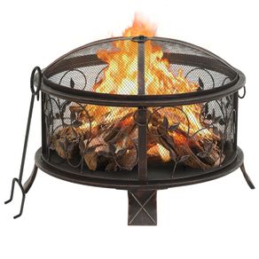 Rustic Fire Pit with Poker Steel