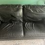 Genuine black leather couch Image 2