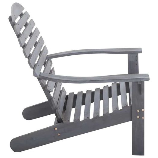 Adirondack Chair Solid Acacia Wood Grey