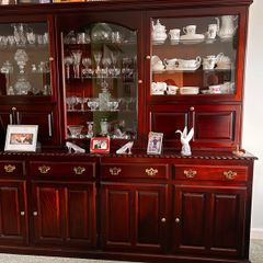 Dining Display Cabinet Carved Mahogany