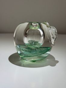 Vintage TVG (Teign Valley Glass) Apple Paperweight
