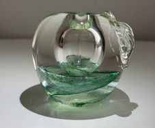 Vintage TVG (Teign Valley Glass) Apple Paperweight