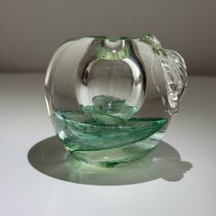 Vintage TVG (Teign Valley Glass) Apple Paperweight