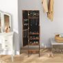 NEW Freestanding LED Mirrored Jewellery Storage Cabinet Adjustable Angle Image 6
