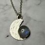 Sterling silver moonstone pendant. 18 or 20 inch chain Image 3