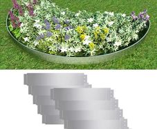 Lawn Fence 10 pcs Galvanised Steel 100x20 cm