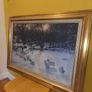 vintage framed painting print Image 5
