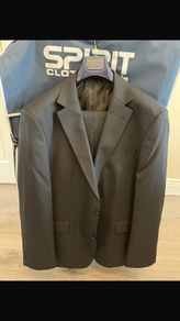 Benetti Prestige Black Suit 38 Waist Leg 32