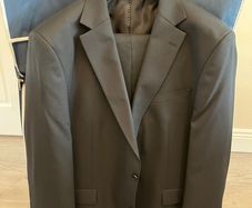 Benetti Prestige Black Suit 38 Waist Leg 32