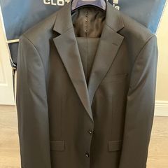 Benetti Prestige Black Suit 38 Waist Leg 32