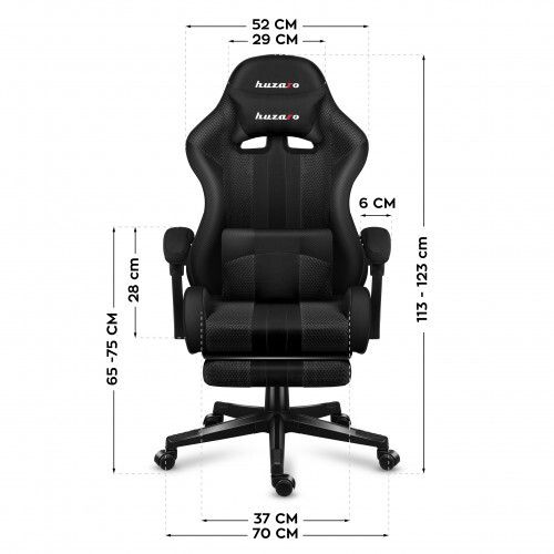 Huzaro Force 4.7 Carbon Mesh Gaming Chair with Footrest