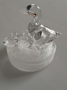 ORNAMENT - Crystal Duck and Ducklings
