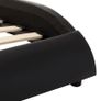 Bed Frame Black and White Faux Leather 150x200 cm Image 7