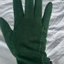 Green suede gloves Image 8