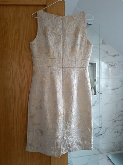 designer Wallis gold flowers occasion dress 10 12 for wedding confirmation communion