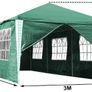 3 x 9 m Gazebo, Protection Party Tent, MaterialHigh-Quality Marquee Garden Tent with 8 Side Panels, Waterproof for Wedding, Party, Garden, Market Image 5
