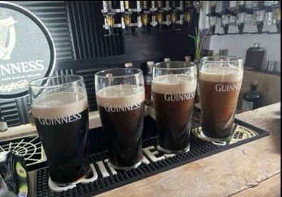 Guinness pint glasses - modern 6 no.