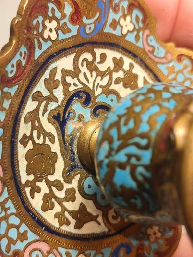 19th Century Napoleon 111 Bronze Cloisonne Ink Well