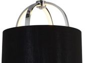 Led Ceiling Pendant -chrome & Opal, Black Shade