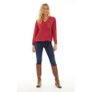 CREW CLOTHING Womens Devore Tonal Print Blouse Carmine/Chilli Pepper Size 10! Image 3