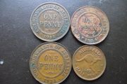 Four Australian Coins (1911-1949)