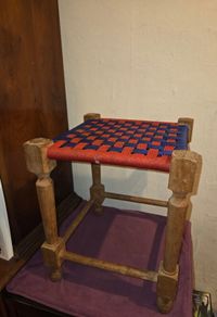 Mid Century Wooden Footstool