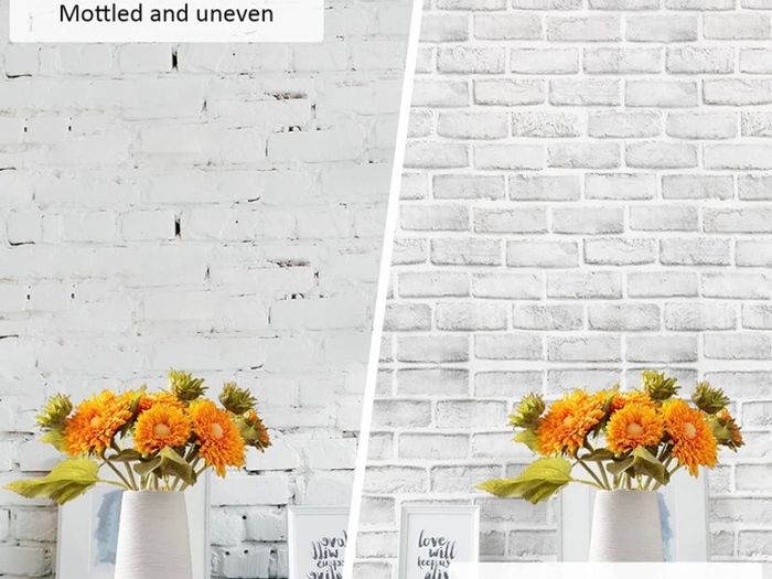 Brick Effect Self Adhesive Wallpaper, Sticky Back Plastic Roll Vinyl, Peel and Stick Wallpaper Suitable for Living Room, Kitchen, Bedroom, 44.5x300cm (FREE POSTAGE)