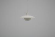 Vintage White Pendant Light PH4/3 by Poul Henningsen for Louis Poulsen, Denmark, 1970s.
