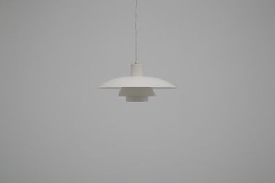 Vintage White Pendant Light PH4/3 by Poul Henningsen for Louis Poulsen, Denmark, 1970s.