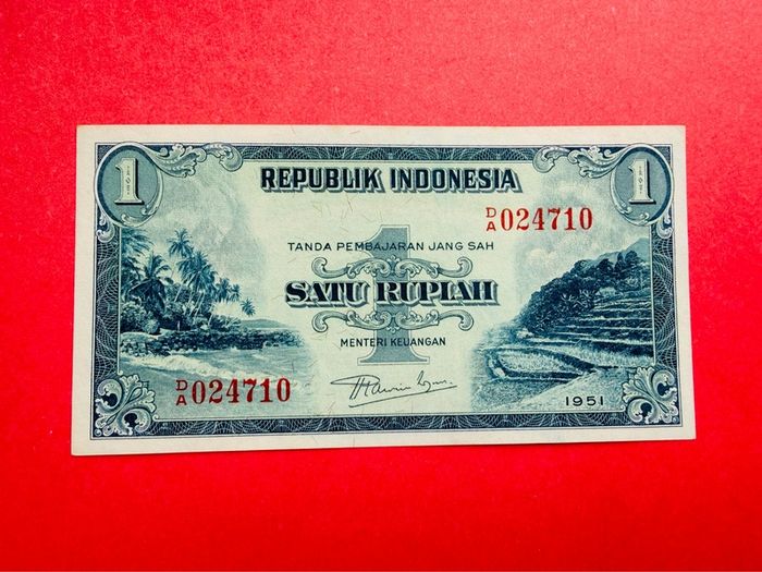 Indonesia  1 Rupiah  1951  Pick  38  ( Uncirculated )
