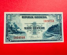 Indonesia  1 Rupiah  1951  Pick  38  ( Uncirculated )