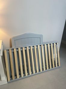 Nested Sorrento Cot Bed Grey & Mini Uni Mattress