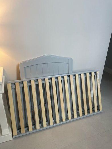 Nested Sorrento Cot Bed Grey & Mini Uni Mattress