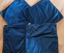 Soft Velour Dark Green Cushion Covers x4