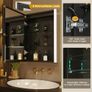 55 x 70 cm Left Hinge Aluminum LED Bathroom Medicine Cabinet with Mirror | Light Adjustment, Anti-Fog, High Capacity, Easy to Install Image 7