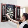 Dartboard and Cabinet Set, Ready-to-Play Bundle Official Size Dartboard Cabinet, Steel Tip Dart Hideaway Cabinet, Features LED Light Image 8