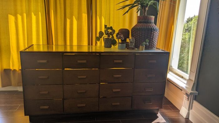Stunning oak Shopkeeper Haberdashery cabinet,