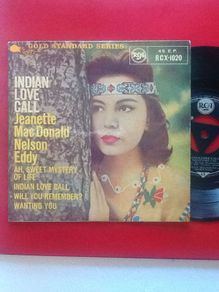 Vintage vinyl 45EP Indian Love Call - Jeanette MacDonald & Nelson Eddy - Rare picture cover
