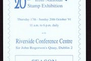 1991 Ireland Stampa Season Ticket 17-20th October 1991 at Riverside Conference Centre