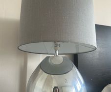 Dark Grey & Metallic "Touch" Lamp