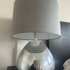 Dark Grey & Metallic "Touch" Lamp