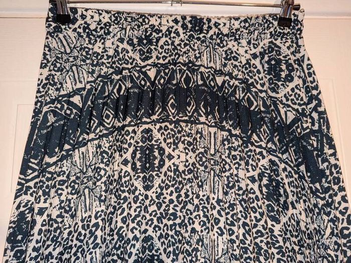 stunning print pleated midi skirt from Jovie
