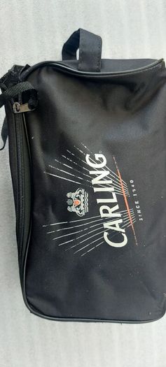 Carling black label,advertising shaving or hand gear kig bag,buyer collects or pays postage thank you, see pictures for condition, sold as is.
