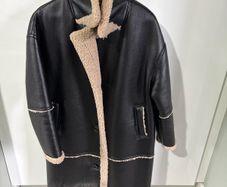 Ladies black fur coat