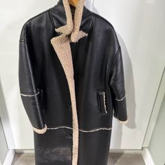 Ladies black fur coat