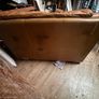 tan leather couch / sofa Image 5