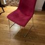Burgundy Fabric Chair Image 2