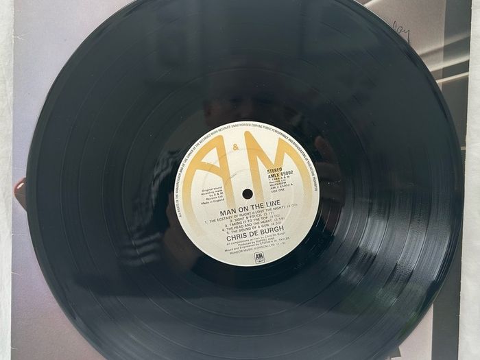 Chris de Burgh Signed Man On The Line Vinyl LP 1984 Autographed