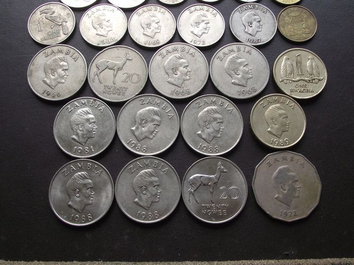 A Lot of 219 grams of coins from Zambia (1966-2019)