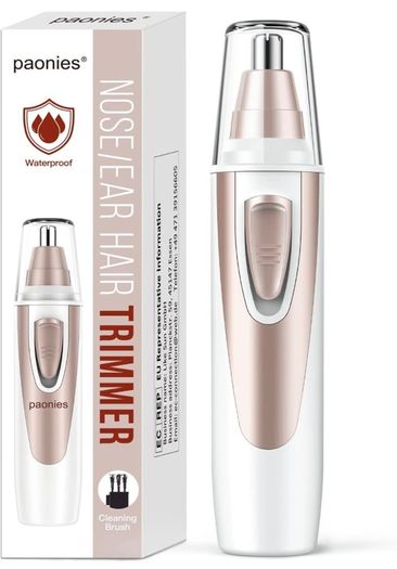 Ear and Nose Hair Trimmer Clipper, 2022 Professional Painless Eyebrow & Facial Hair Trimmer for Men Women, Battery-Operated Trimmer with IPX7 Waterproof, Dual Edge Blades for Easy Cleansing (FREE POSTAGE)
